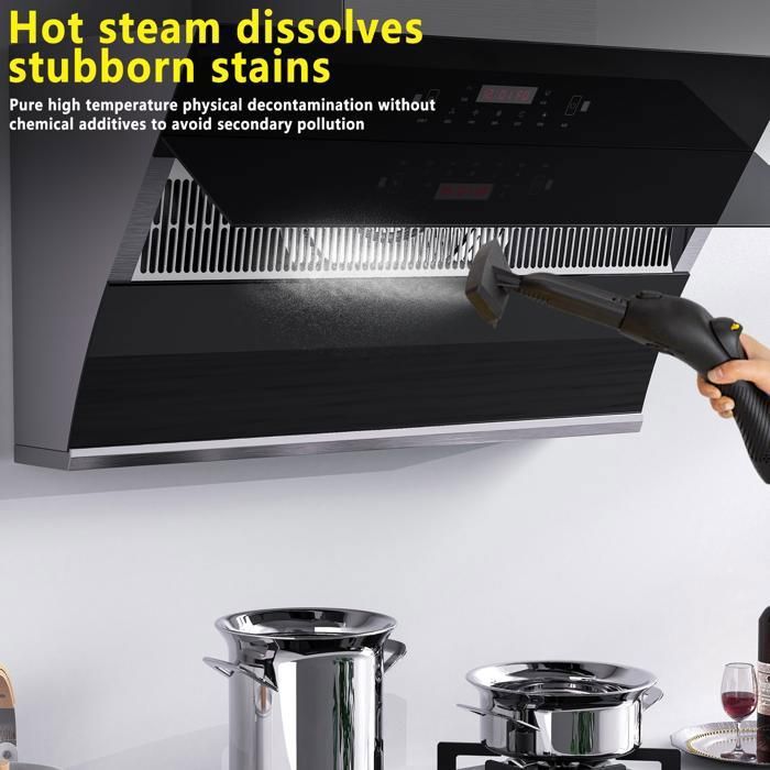 Nettoyeur vapeur 2000 W, 4 bars, temps de chauffe 6,5 min, 1,8 L, avec kit de nettoyage des sols , buses et housse en microfibre – Image 4