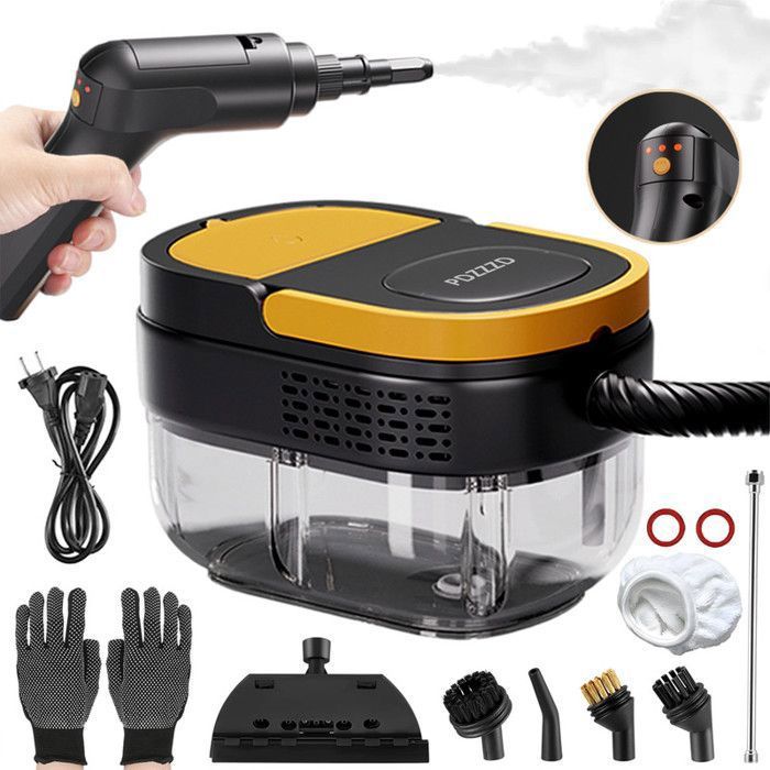 Nettoyeur Vapeur à Main Portable - Haute Pression - 2500W - Nettoyeur Vapeur 1500ml pour Cuisine/Salle de Bain/Maison/Auto/Tissus