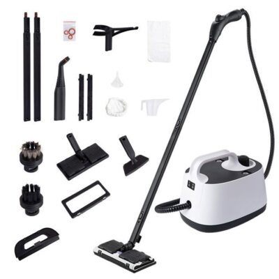 Nettoyeur Vapeur- Balai Vapeur - 2000W - Réservoir 1,8L - Durée 30 min - Température 160°C-dapté aux tapis, sols, vitres et