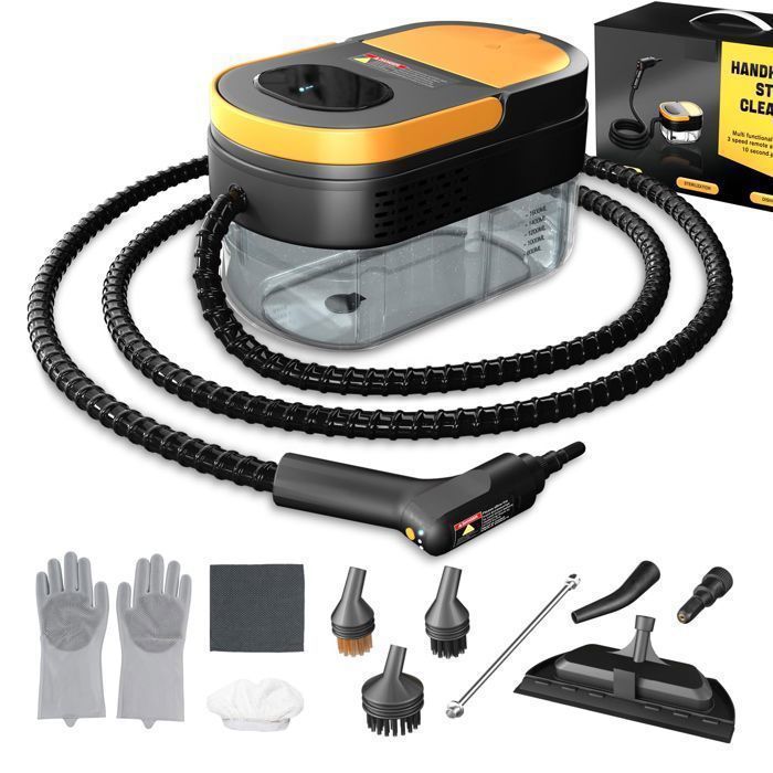 Nettoyeur Vapeur à Main Portable, Nettoyeur Vapeur 1600ml 2500W pour Cuisine/Salle de Bain/Maison/Auto/Tissus