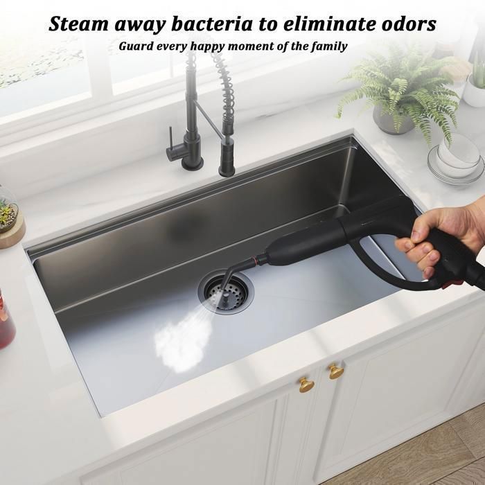 Nettoyeur vapeur - 2000W - 5 bars nettoyage chauffage multi-surfaces 13 accessoires, maison, voiture, sols, canapés, carrelage – Image 2