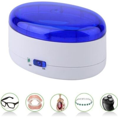 Nettoyeur à ultrason - OUTAD - Machine de nettoyage - 20 watts - 600 ml - Bleu et blanc