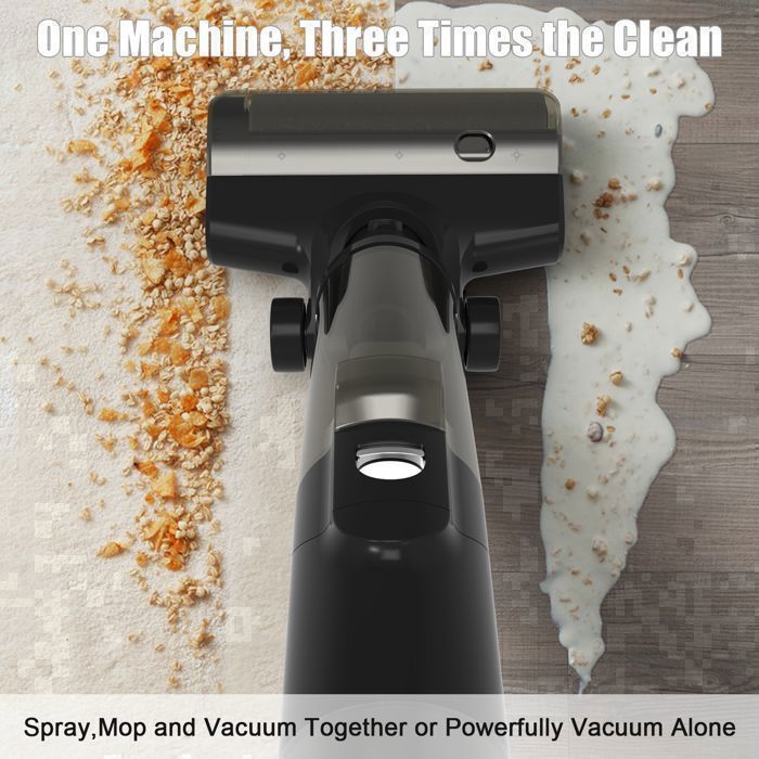 O.Ye Aspirateur Balai Sans Fil Eau/Poussière, 3 en 1/50 MINS D'AUTONOMIE /200W/4.5kPA/0.65L, Pour sols durs et mul ASPIRATEUR BALAI – Image 3