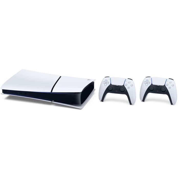 Pack Console PlayStation 5 Slim - Édition Digitale + 2ème manette DualSense Blanche – Image 2