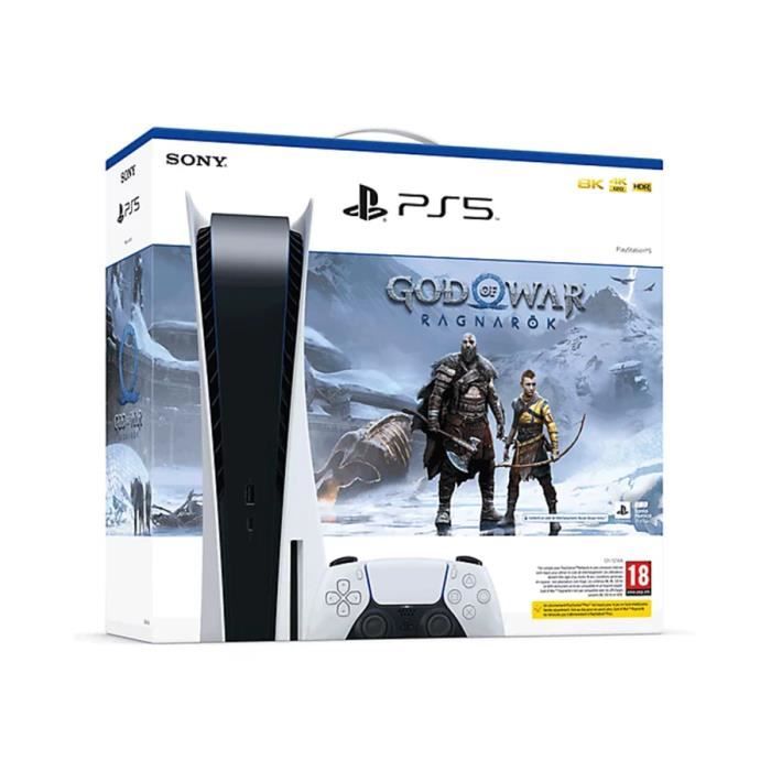 Console Sony PS5 Standard God of War Ragnarök - Blanc - 825 Go - PS5 - Pack avec Manette sans fil DualSense – Image 2