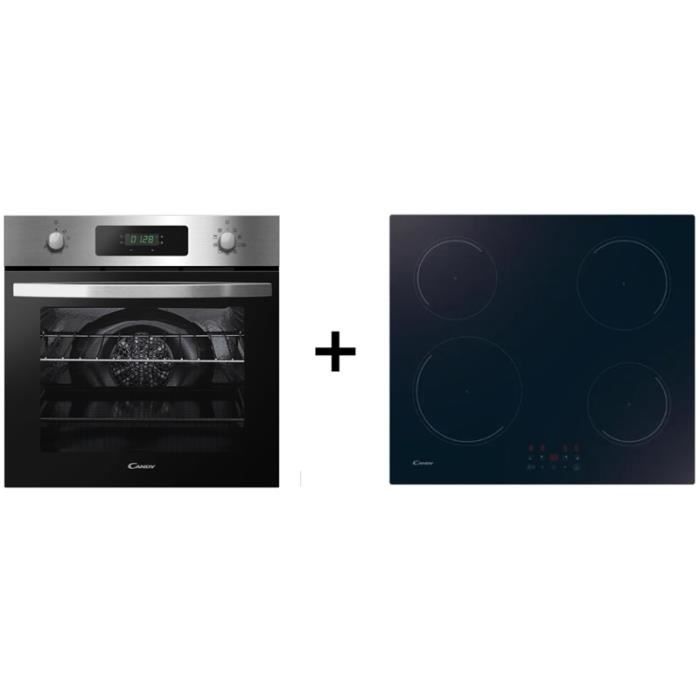 Pack encastrable CANDY Four pyrolyse FICD X676 + Plaque induction CI642CBB/1