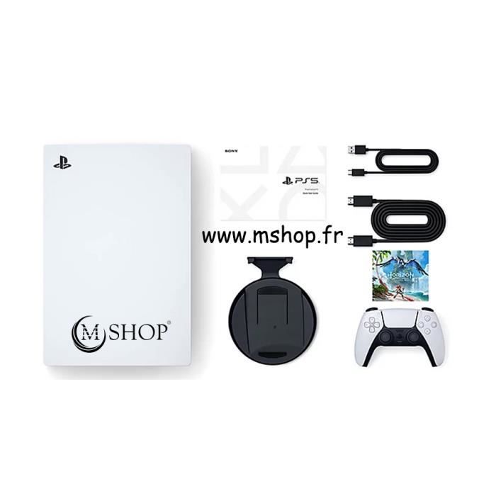 Pack Console PlayStation 5 - Horizon Forbidden West + Manette DualSense Noir + GT7 PS5 + Uncharted PS5 – Image 2