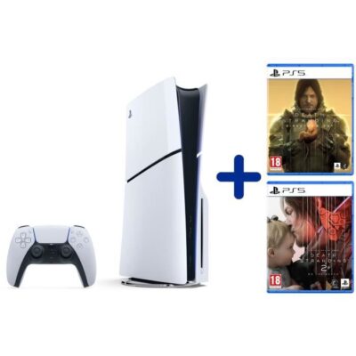 Pack PS5 Standard : Console PlayStation 5 (modèle Slim) + Death Stranding 1 et 2