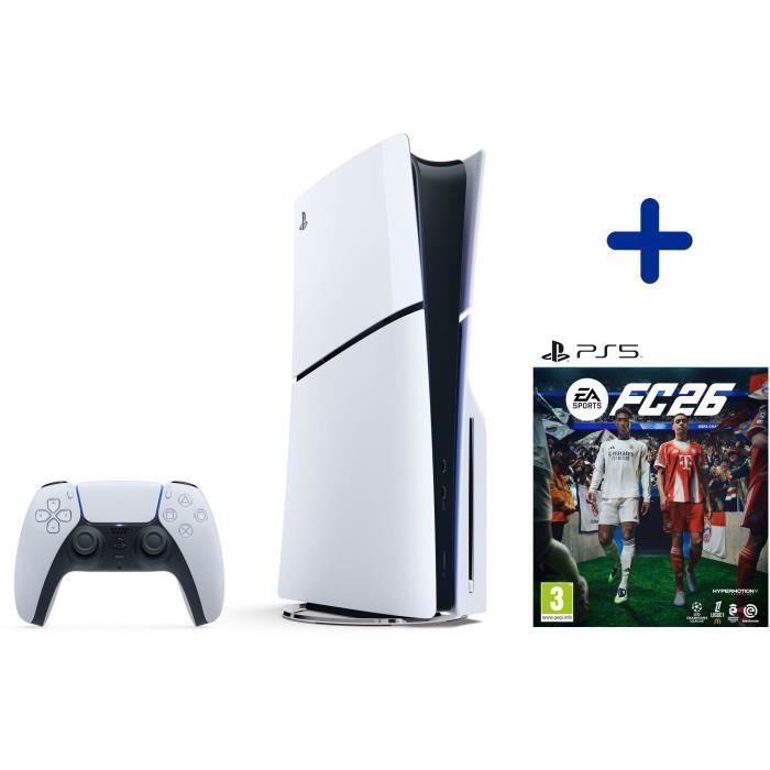 Pack PS5 Standard : Console PlayStation 5 (modèle Slim) + FC 26