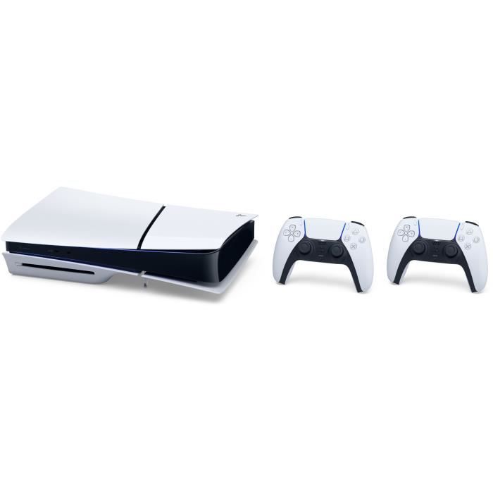 Pack PS5 Standard : Console PS5 (Modèle Slim) + 2ème Manette sans fil PS5 DualSense Blanche – Image 2