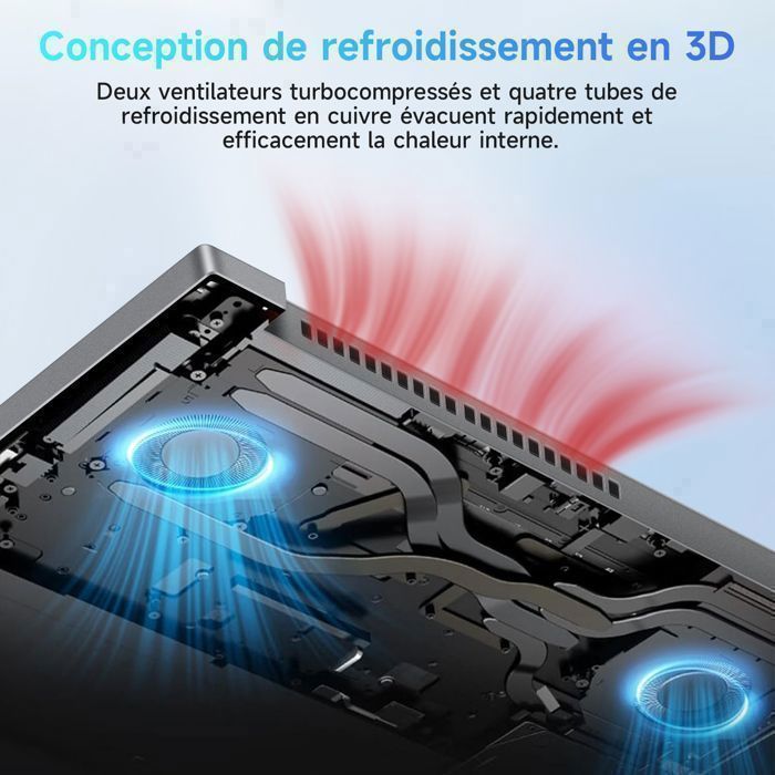 PC portable Gamer 17,3"-NVIDIA GeForce MX550 Graphique-Intel Alder Lake N95(jusqu'à 3,4GHz)-16Go DDR4 RAM 512 Go SSD -Ordinateur – Image 5