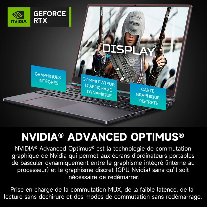 PC Portable Gamer - 16''FHD IPS 144hz - Intel Core i9-13900H(14C/20T) - NVIDIA® GeForce RTX™ 4050 - RAM 32Go DDR5 - SSD 1To – Image 3
