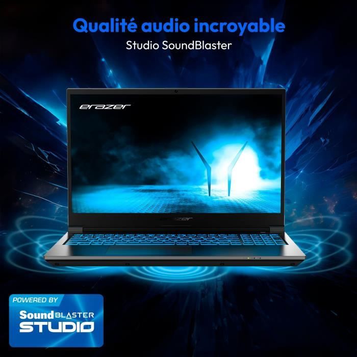 PC Portable Gamer ERAZER Crawler E50i MD62654 - Windows 11 - 15,6" FHD IPS 144Hz - RTX 4050 - Core i5-12450H - RAM 16Go - 512Go SSD – Image 5