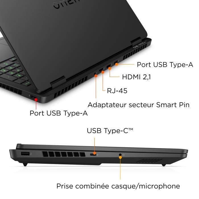 PC Portable Gamer HP Omen 16-ap0034nf - Sans Windows - 16" 2,5K IPS 240Hz - RTX 5070 8Go TGP 115W - Ryzen AI 7 350 - 16Go - 512Go – Image 7