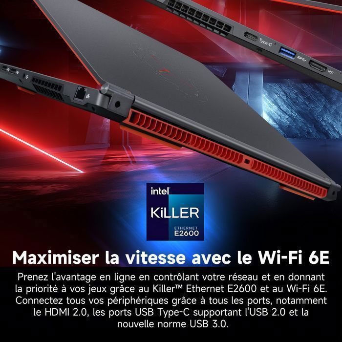 PC Portable Gamer-Intel Core i9-12900H(14C/20T,jusqu'à 5,0 GHz) -NVIDIA GeForce RTX 4050-DDR5 32Go RAM-1To SSD-Windows 11 Pro-16.1" – Image 4