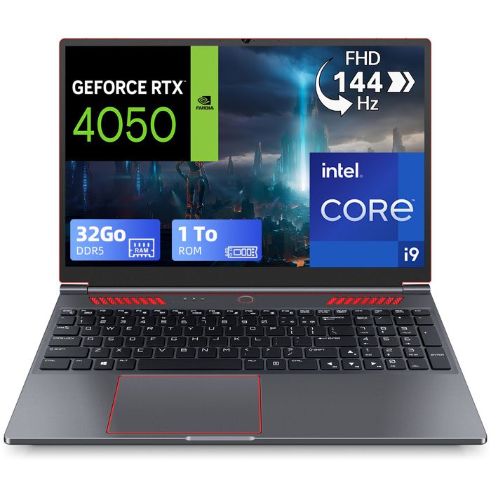 PC Portable Gamer - Intel Core i9-13900H(14C/20T) - NVIDIA® GeForce RTX™ 4050 - 16''FHD IPS 144hz - RAM 32Go DDR5 - SSD 1To