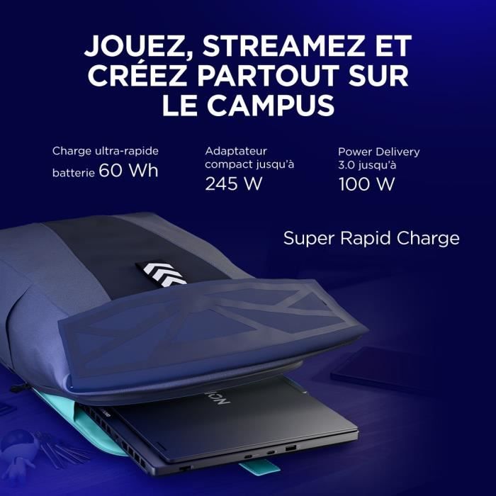 PC portable Gamer LENOVO Legion 5 15IRX10 | Windows 11 - 15,3" 165hz IPS - Core i7-13650HX - RTX 5070 115W - 32 Go - 512 Go – Image 7