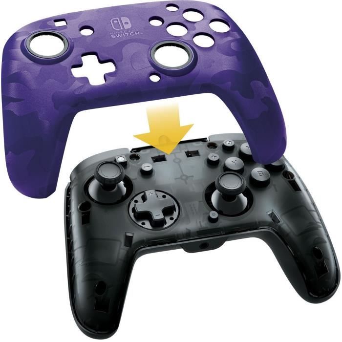 PDP Afterglow Manette Filaire Camouflage Violet Pour Nintendo Switch - Licence Officielle - Port Jack Audio – Image 3