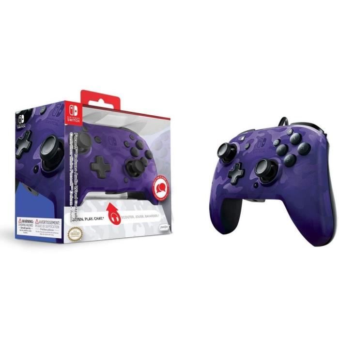 PDP Afterglow Manette Filaire Camouflage Violet Pour Nintendo Switch - Licence Officielle - Port Jack Audio – Image 4