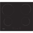 Plaque de cuisson vitrocéramique CANDY CH64CCB - 4 foyers - L 56 x P 49 cm - Revêtement verre noir