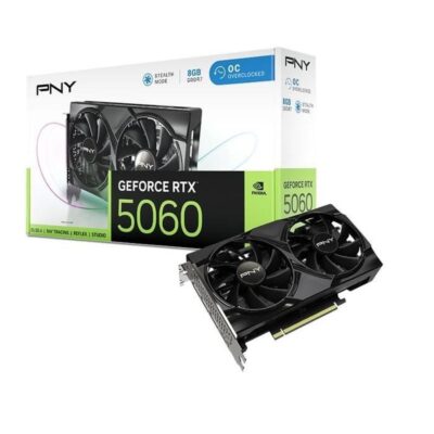 PNY - Carte Graphique - GEFORCE RTX™ 5060 - 8GB - Overclocked - Dual Fan - DLSS 4
