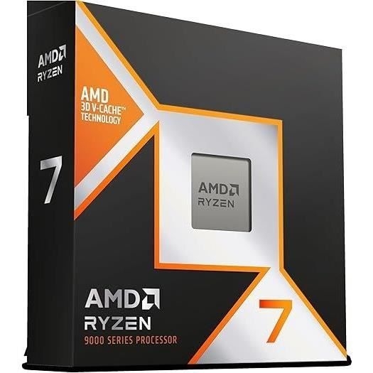 Processeur - AMD - Ryzen 7 9800X3D - 4.7 GHz, 8 cœurs, 104 MB L2 & L3, AM5