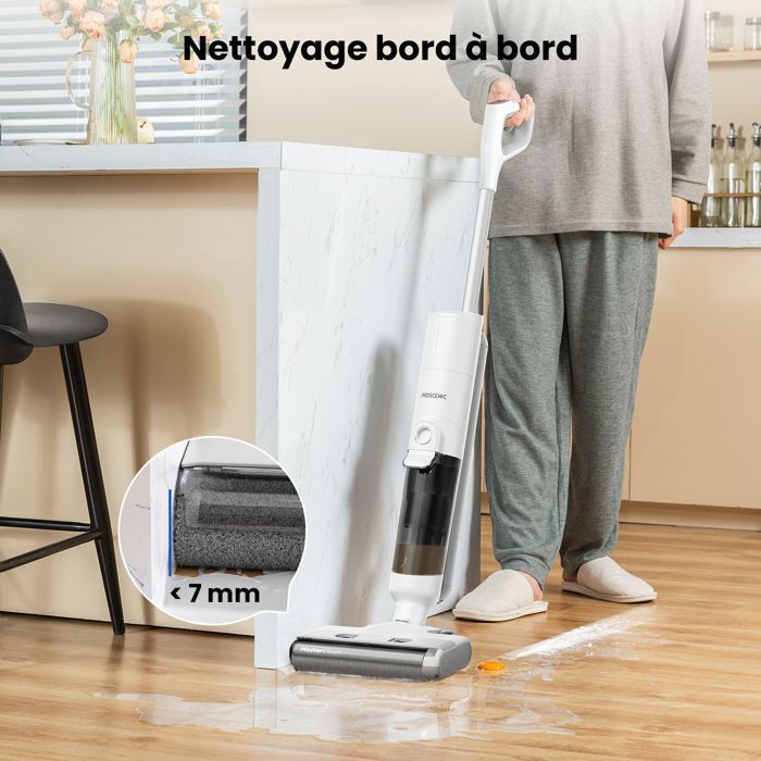 PROSCENIC F10 Pro-Aspirateur laveur sans fil 3 en 1-Nettoyeur sec/humide -Auto nettoyage-Grand Réservoir 1.15L-Ecran LED-Puissant – Image 4