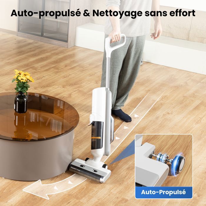 PROSCENIC F10 Pro-Aspirateur laveur sans fil 3 en 1-Nettoyeur sec/humide -Auto nettoyage-Grand Réservoir 1.15L-Ecran LED-Puissant – Image 6