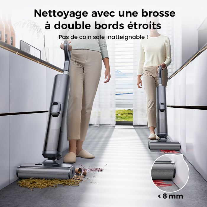 PROSCENIC F20 A1- Aspirateur laveur sans fil 3 en 1 - Nettoyeur sec/humide - 20Kpa - Grand Réservoir 2L - Ecran LED - Noir - 35 min – Image 6