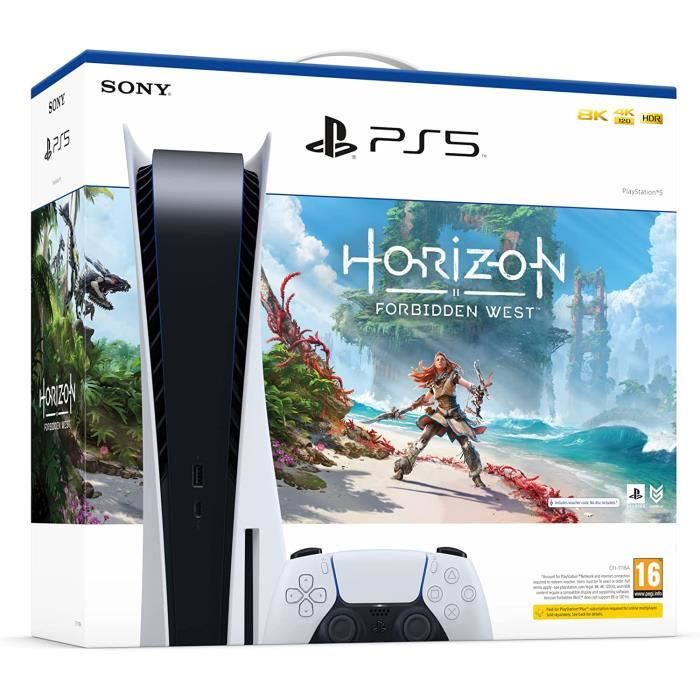 Console PS5 - Sony - Horizon Forbidden West - 825 Go - Bundle - Manette DualSense