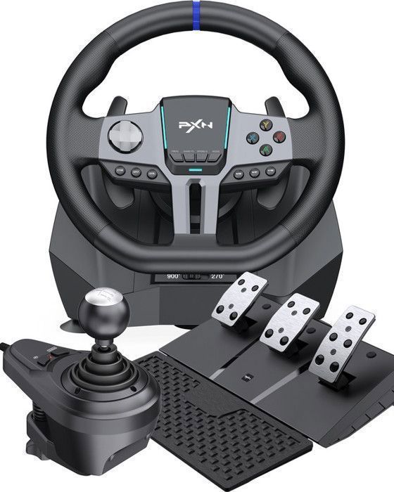 PXN V9 Gen2 Volant de Course avec Pédales et Levier de Vitesses pour PC, PS3, PS4, Xbox One, Xbox Series X|S