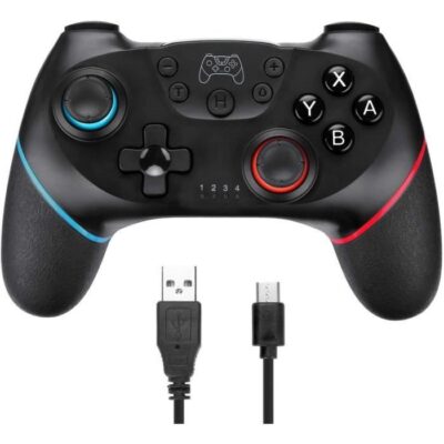 Manette de jeu - Qumox - Switch Pro - Sans fil - Bluetooth - Noir