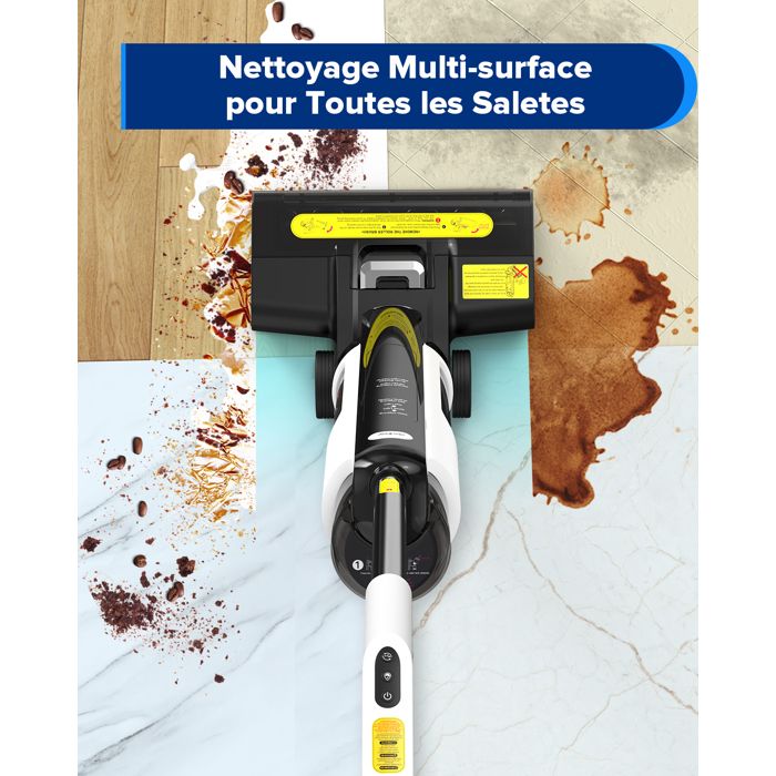 Redkey W12 SE Aspirateur Laveur Eau et Poussière,3 en 1 Aspirateur Nettoyeur Intelligent Sans Fil 180W – Image 5
