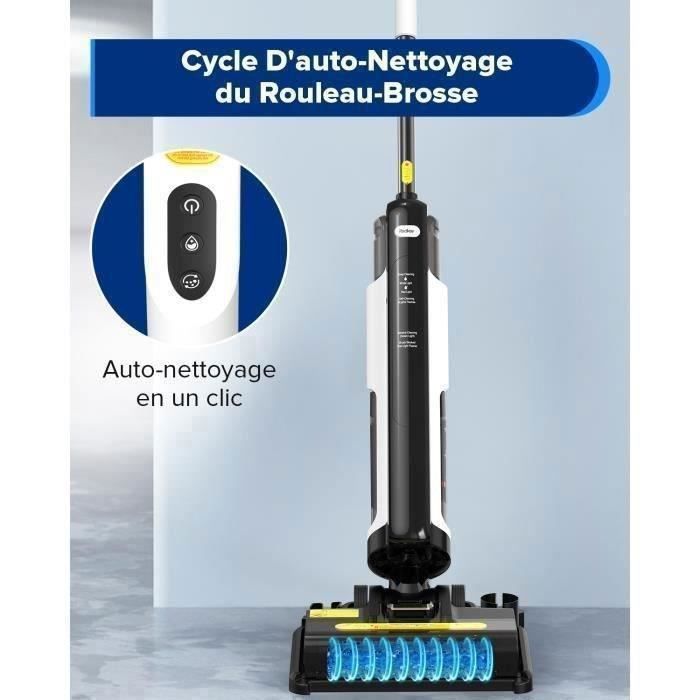 Redkey W12 SE Aspirateur Laveur Sans Fil,3 en 1 Aspirateur Nettoyeur Sec et Humide Intelligent Sans Fil Aspirateur Eau et Poussière – Image 4