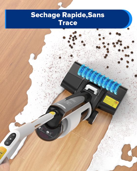 Redkey W12 SE Aspirateur Laveur Sans Fil,3 en 1 Aspirateur Nettoyeur Sec et Humide Intelligent Sans Fil Aspirateur Eau et Poussière – Image 5