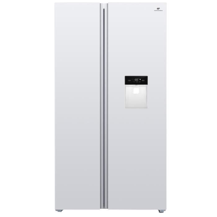 Réfrigérateur américain - CONTINENTAL EDISON - CERA505NFWD - 503 L - Total No Frost (Sans givre) - Classe D - L92 x H177 cm - Blanc