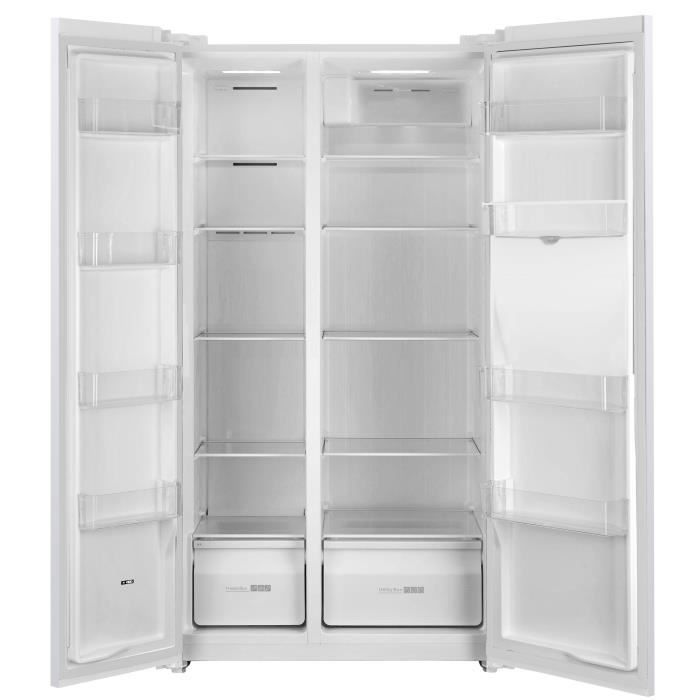 Réfrigérateur américain - CONTINENTAL EDISON - CERA505NFWD - 503 L - Total No Frost (Sans givre) - Classe D - L92 x H177 cm - Blanc – Image 2