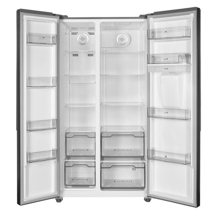 Réfrigérateur américain Continental Edison - CERA532NFIXD - 2 portes - 529L - L90 cm xH177 cm - Inox – Image 2