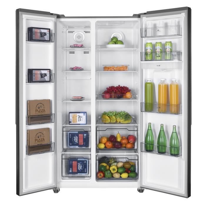 Réfrigérateur américain Continental Edison - CERA532NFIXD - 2 portes - 529L - L90 cm xH177 cm - Inox – Image 3