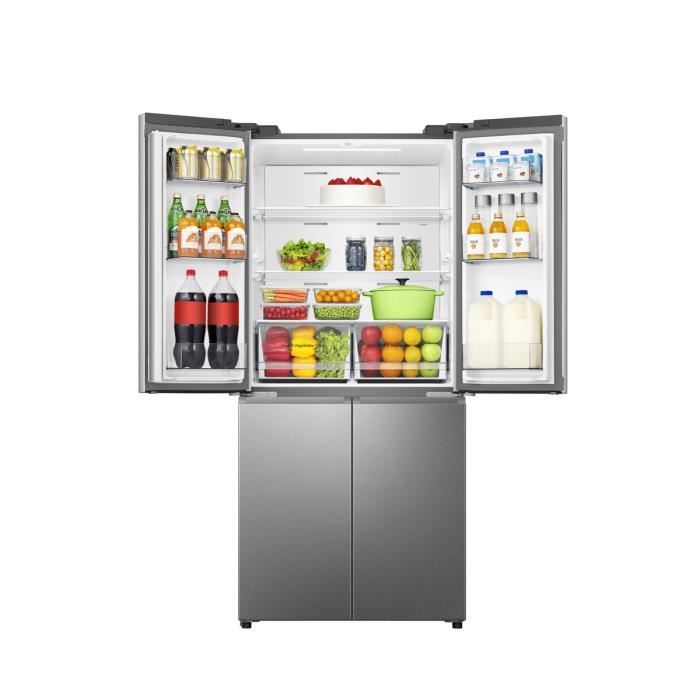 Réfrigérateur américain HISENSE - RQ5P470SEIE - 4 portes - Classe énergétique E - 84,2 x 74,4 x 188,5 cm - Inox – Image 6