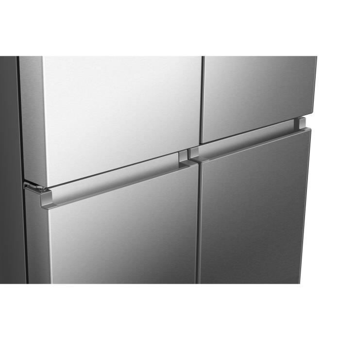 Réfrigérateur américain HISENSE - RQ5P470SEIE - 4 portes - Classe énergétique E - 84,2 x 74,4 x 188,5 cm - Inox – Image 7