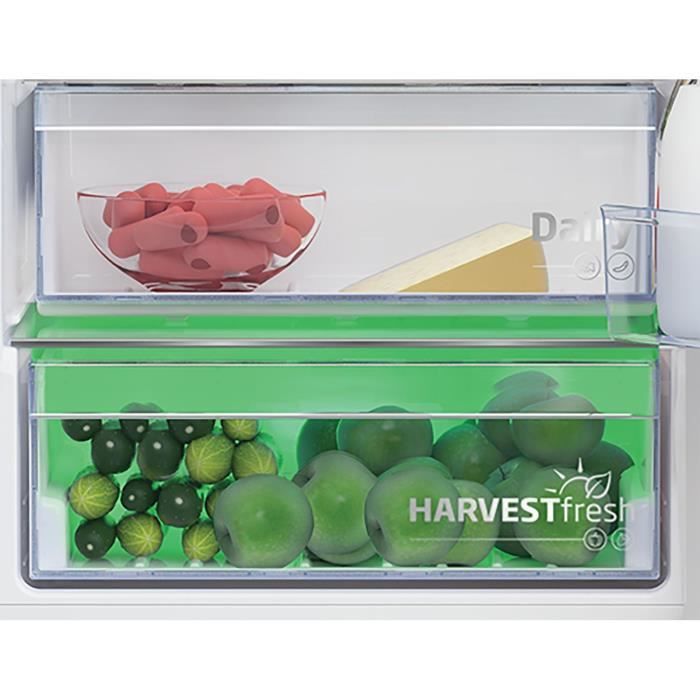 Réfrigérateur combiné - BEKO - 2 portes - Intégrable - 254 L (185 L + 69 L) - Froid ventilé - Classe E – Image 3