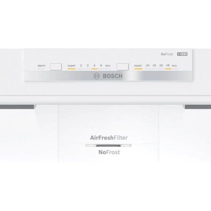 Réfrigérateur combiné - BOSCH - KGN86VIEA - Classe E - 479 L - 186 x 86 x 81 cm - Acier brossé – Image 3