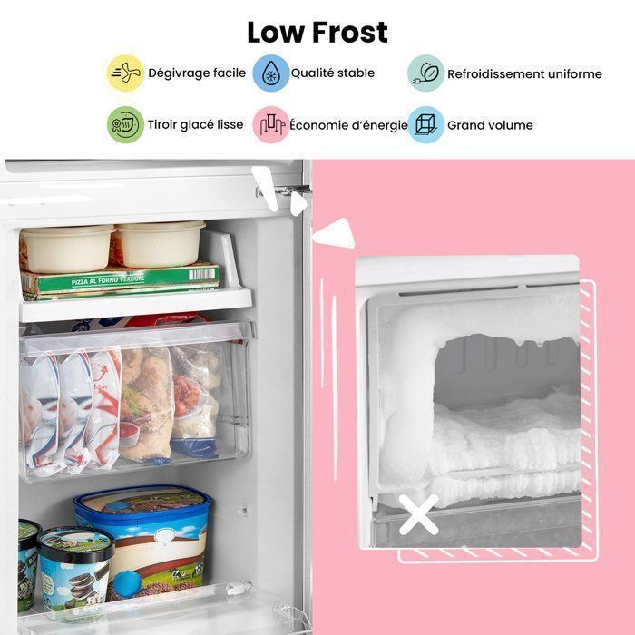 Réfrigérateur Combiné Congélateur en Bas - COMFEE - RCB169DK3 - Low Frost - 174L (115+59) - 38 dB - Classe D - L47 x H150cm - – Image 3
