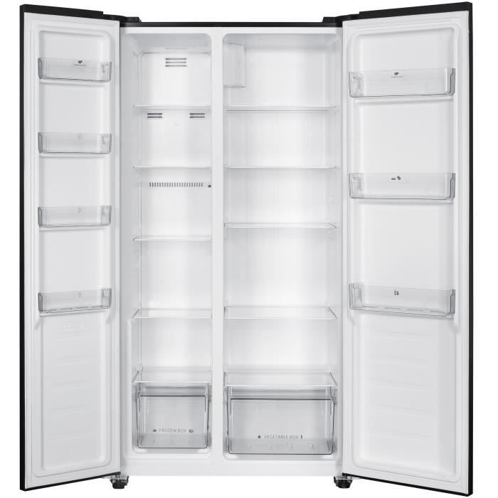 Réfrigérateur side by side CONTINENTAL EDISON - 442L - Total No Frost -Noir - Classe E – Image 2
