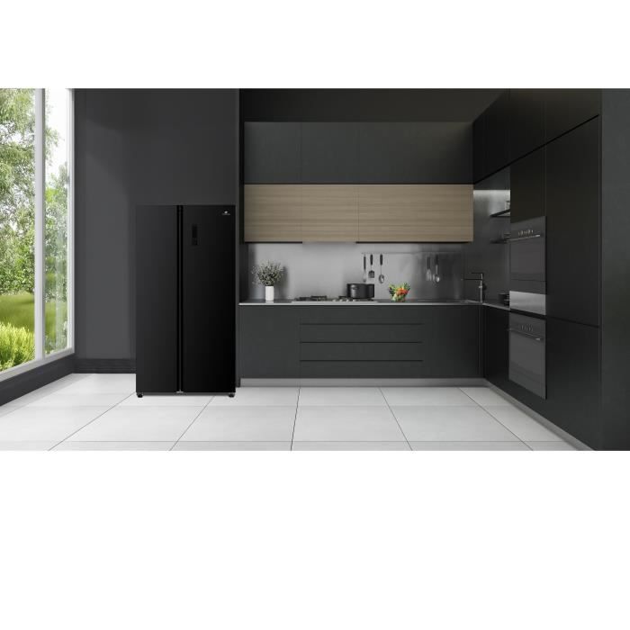 Réfrigérateur side by side CONTINENTAL EDISON - 442L - Total No Frost -Noir - Classe E – Image 6