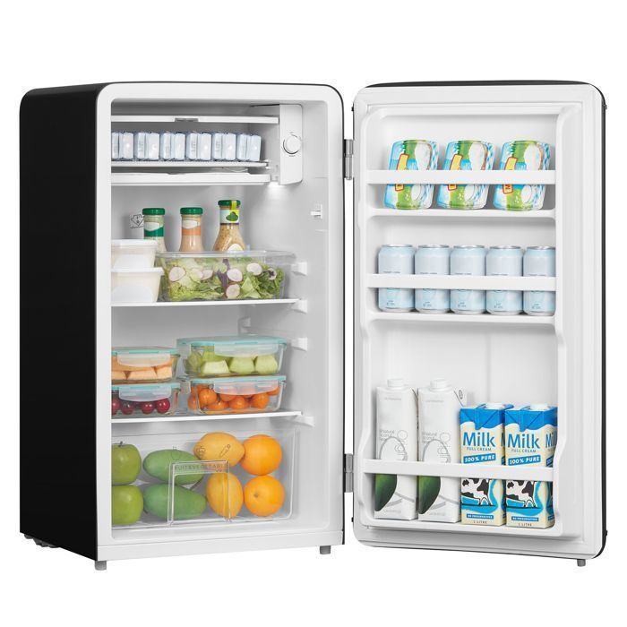 Réfrigérateur Table Top - Frigo Vintage - Comfee RCD93BL2EURT(E) - 93L - Froid statique - Classe E - Noir – Image 2