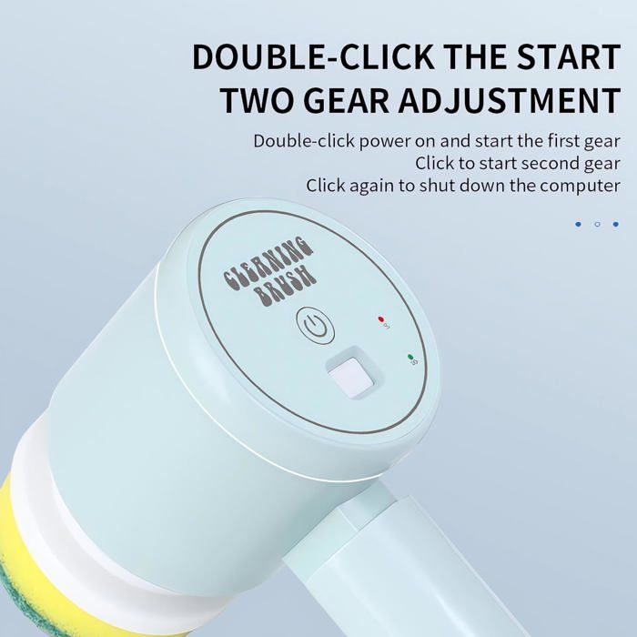 ®RisingFF Brosse rotative électrique avec poignée pliable et 3 têtes de brosse remplaçables – Image 5