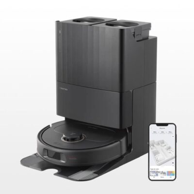 Roborock Qrevo pro Aspirateur Robot 7 000Pa avec Brosses Latérales FlexiArm,avec Automatique Station,Retravail Intelligent