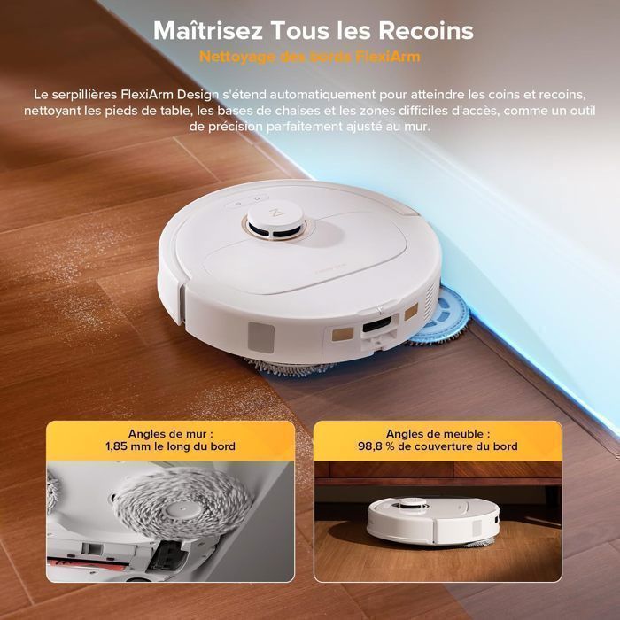 Roborock Qrevo S5V- Upgrade du S7 Max Ultra -12000 Pa -Aspirateur Robot Laveur avec Station -Séchage à l'air Chaud -0% – Image 4